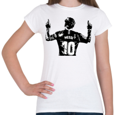 PRINTFASHION Messi - Női póló - Fehér női póló