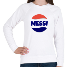 PRINTFASHION MESSI - Női pulóver - Fehér női pulóver, kardigán
