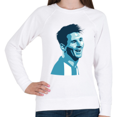 PRINTFASHION Messi  - Női pulóver - Fehér