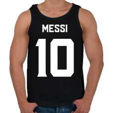 PRINTFASHION MESSI WHITE - Férfi atléta - Fekete