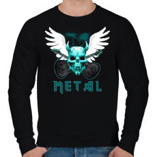 PRINTFASHION METAL2 - Férfi pulóver - Fekete