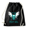 PRINTFASHION METAL2 - Sportzsák, Tornazsák - Fekete