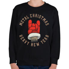 PRINTFASHION Metal Christmas - Gyerek pulóver - Fekete