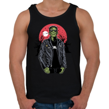 PRINTFASHION Metál Frank - Férfi atléta - Fekete atléta, trikó