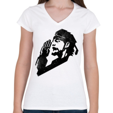 PRINTFASHION Metal Gear Solid OPS - Női V-nyakú póló - Fehér női póló