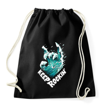 PRINTFASHION Metál hullám - Sportzsák, Tornazsák - Fekete tornazsák