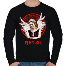 PRINTFASHION metal lady - Férfi pulóver - Fekete férfi pulóver, kardigán