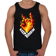 PRINTFASHION Metál láng - Férfi atléta - Fekete