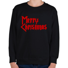 PRINTFASHION Metal Merry Christmas - Gyerek pulóver - Fekete