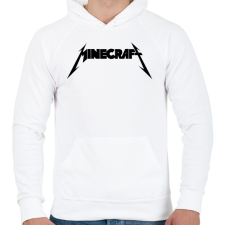 PRINTFASHION METÁL minecraft - Férfi kapucnis pulóver - Fehér férfi pulóver, kardigán