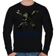 PRINTFASHION metal skull - Férfi pulóver - Fekete