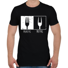 PRINTFASHION Metál villa - Férfi póló - Fekete