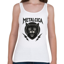 PRINTFASHION metalcica bw - Női atléta - Fehér női trikó