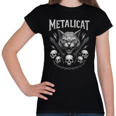 PRINTFASHION metalicat1 - Női póló - Fekete