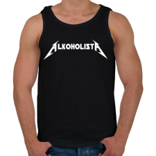 PRINTFASHION Metallica - Alkoholista paródia  - Férfi atléta - Fekete atléta, trikó