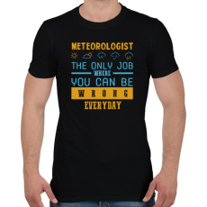 PRINTFASHION Meteorologist the only job - Férfi póló - Fekete