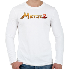 PRINTFASHION Metin2 logo - Férfi hosszú ujjú póló - Fehér