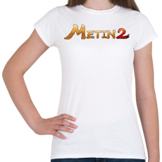 PRINTFASHION Metin2 logo - Női póló - Fehér