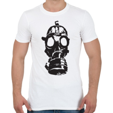 PRINTFASHION Metro Toxic Gas Mask (Fekete) - Férfi póló - Fehér férfi póló