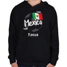 PRINTFASHION Mexikó - Gyerek kapucnis pulóver - Fekete