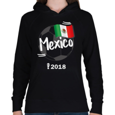 PRINTFASHION Mexikó - Női kapucnis pulóver - Fekete