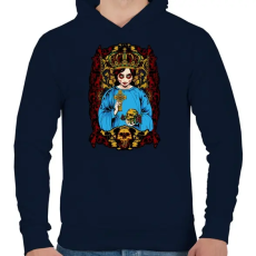PRINTFASHION Mexikói - Férfi kapucnis pulóver - Sötétkék