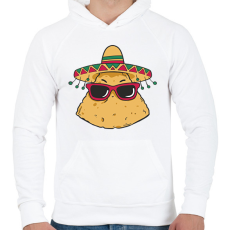 PRINTFASHION Mexikói nachos - Férfi kapucnis pulóver - Fehér