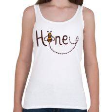 PRINTFASHION Méz - Honey - Női atléta - Fehér