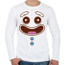 PRINTFASHION Mézeskalács arc - Férfi hosszú ujjú póló - Fehér