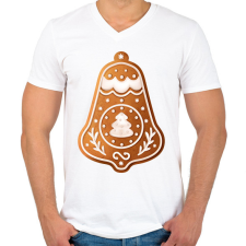 PRINTFASHION Mézeskalács csengő - Férfi V-nyakú póló - Fehér férfi póló