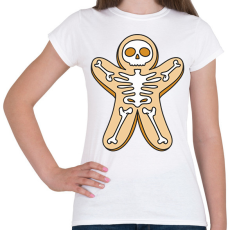 PRINTFASHION Mézeskalács csontváz - Női póló - Fehér