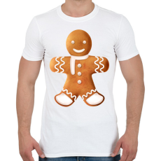 PRINTFASHION Mézeskalács figura - Férfi póló - Fehér
