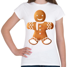 PRINTFASHION Mézeskalács figura - Női póló - Fehér női póló