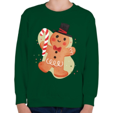 PRINTFASHION Mézeskalács - Gyerek pulóver - Sötétzöld gyerek pulóver, kardigán