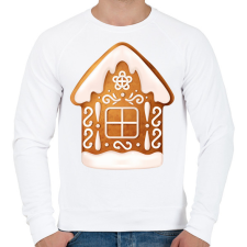 PRINTFASHION Mézeskalács ház - Férfi pulóver - Fehér férfi pulóver, kardigán