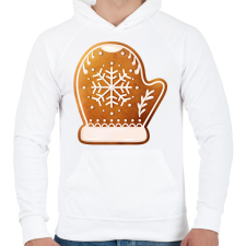 PRINTFASHION Mézeskalács kesztyű - Férfi kapucnis pulóver - Fehér férfi pulóver, kardigán