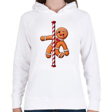 PRINTFASHION Mézeskalács - Női kapucnis pulóver - Fehér női pulóver, kardigán