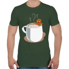 PRINTFASHION Mézi jakuzzi - Férfi póló - Katonazöld férfi póló