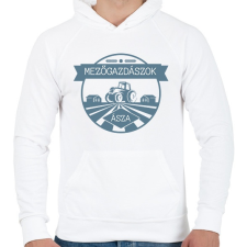 PRINTFASHION Mezőgazdászok ásza - Férfi kapucnis pulóver - Fehér férfi pulóver, kardigán