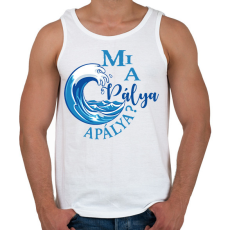 PRINTFASHION Mi a pálya, apálya? - Férfi atléta - Fehér