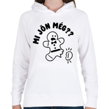 PRINTFASHION Mi jön még mézeskalács - Női kapucnis pulóver - Fehér női pulóver, kardigán