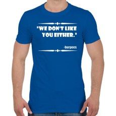 PRINTFASHION Mi se kedveljük egymást - burpees - Férfi póló - Királykék