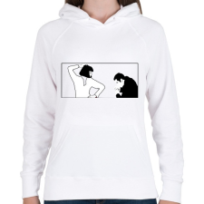 PRINTFASHION Mia&Vincent - Női kapucnis pulóver - Fehér női pulóver, kardigán