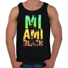 PRINTFASHION Miami beach - Férfi atléta - Fekete atléta, trikó