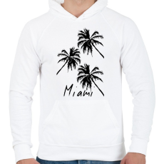 PRINTFASHION Miami  - Férfi kapucnis pulóver - Fehér