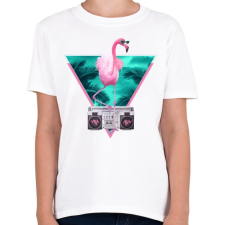 PRINTFASHION Miami flamingo - Gyerek póló - Fehér gyerek póló