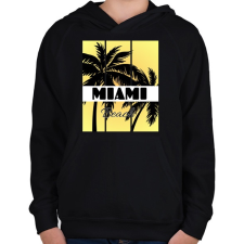 PRINTFASHION Miami  - Gyerek kapucnis pulóver - Fekete gyerek pulóver, kardigán
