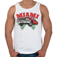 PRINTFASHION Miami lowrider - Férfi atléta - Fehér atléta, trikó
