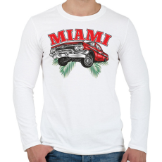 PRINTFASHION Miami lowrider - Férfi hosszú ujjú póló - Fehér