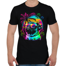 PRINTFASHION Miami mopsz - Férfi póló - Fekete